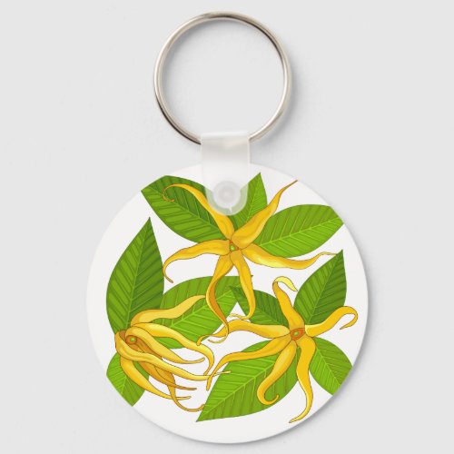 Ylang Ylang Exotic Scented Flowers Keychain