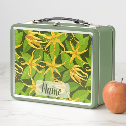 Ylang Ylang Exotic Scented Flowers Metal Lunch Box