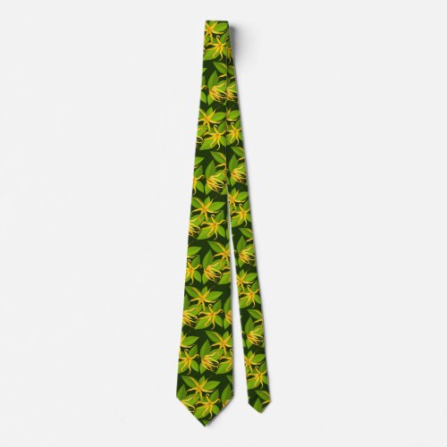 Ylang Ylang Exotic Scented Flowers Neck Tie