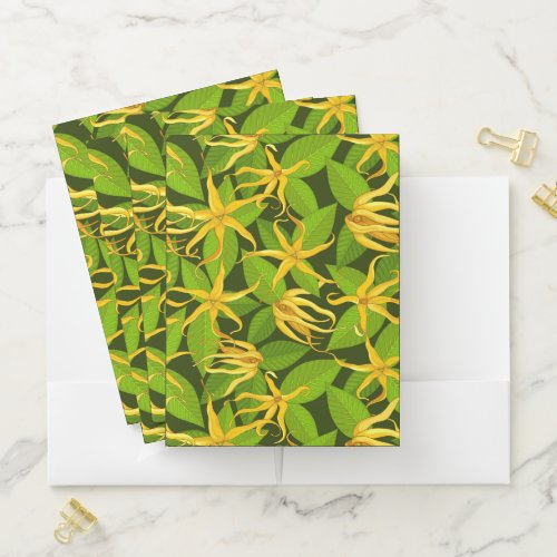 Ylang Ylang Exotic Scented Flowers Pocket Folder