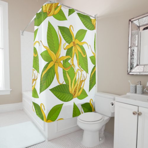 Ylang Ylang Exotic Scented Flowers Shower Curtain