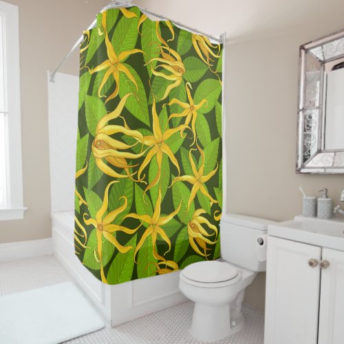 Ylang Ylang Exotic Scented Flowers Shower Curtain