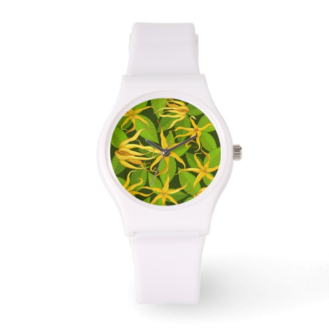Ylang Ylang Exotic Scented Flowers Watch (Front)