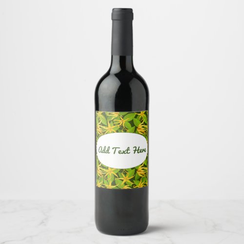 Ylang Ylang Exotic Scented Flowers Wine Label