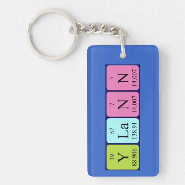 Ylann periodic table name keyring (Front)