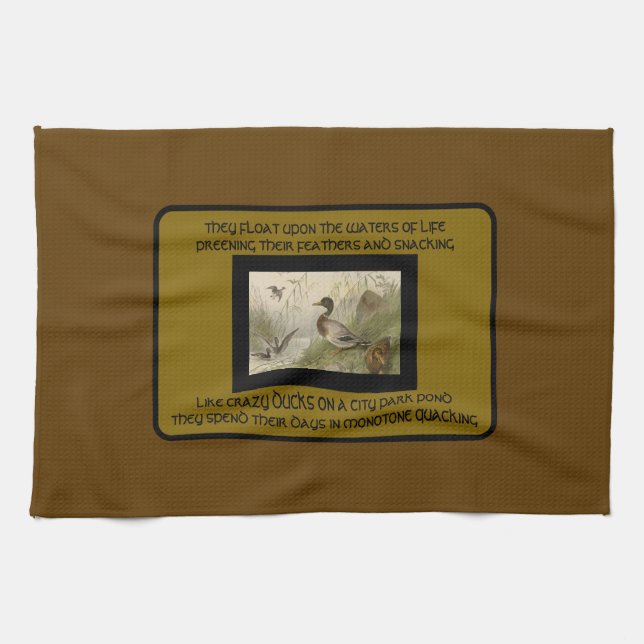 YNOTME Monotone Quacking3  Kitchen Towel (Horizontal)