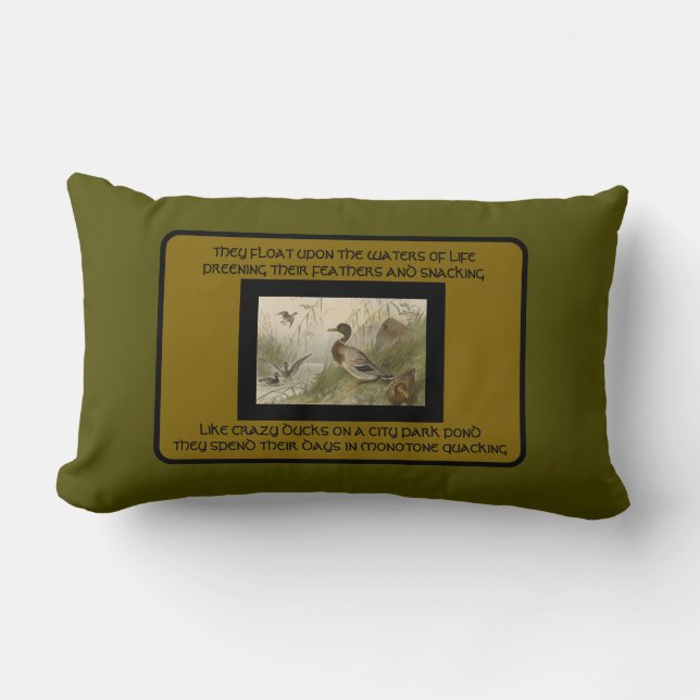 YNOTME MONOTONE QUACKING Throw Pillow (Front)