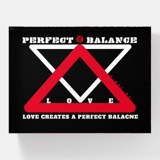 YNOTME PERFECT BALANCE 4b3  Paperweight  (Front)