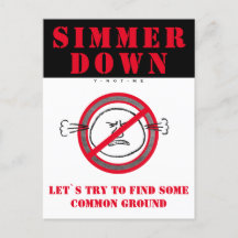 YNOTME Postcard SIMMER DOWN