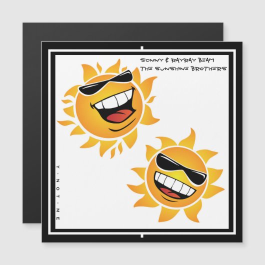 YNOTME THE SUNSHINE BROTHERS Magnetic Card (Front/Back)