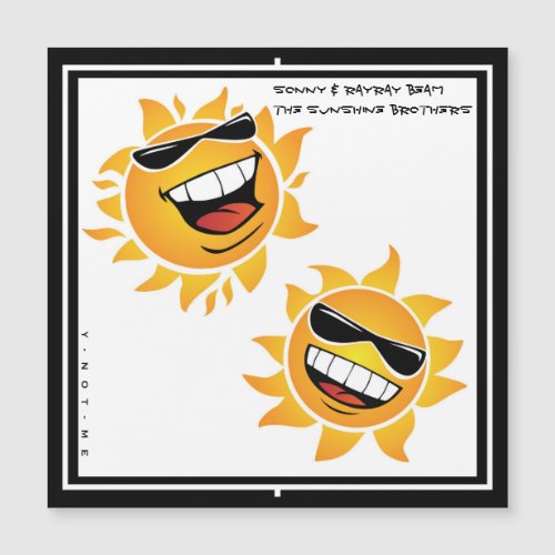 YNOTME THE SUNSHINE BROTHERS Magnetic Card