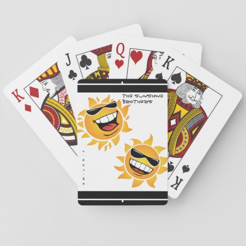 YNOTME THE SUNSHINE BROTHERS  POKER CARDS