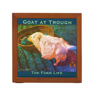 YNOTME VAN GOGHISH GOAT AT TROUGH2b Desk Organizer