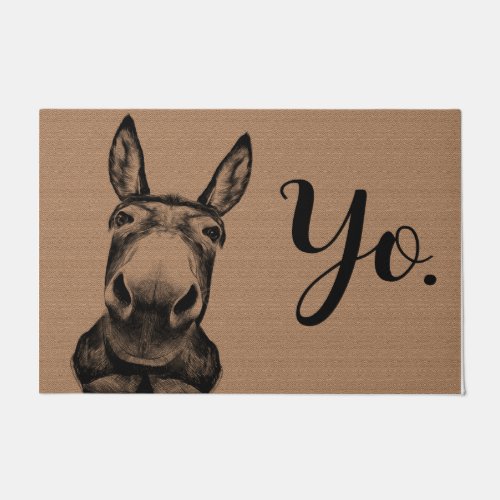 Yo Amazing Donkey Doormat Funny Donkey Mat 