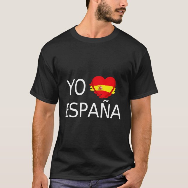 Yo Amo Espaã±A Spanish Flag He I Love Spain T-Shirt (Front)