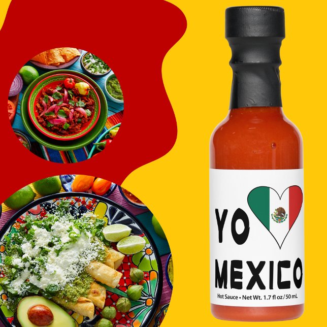 Yo Amo Mexico Flag Heart  Hot Sauces (Creator Uploaded)