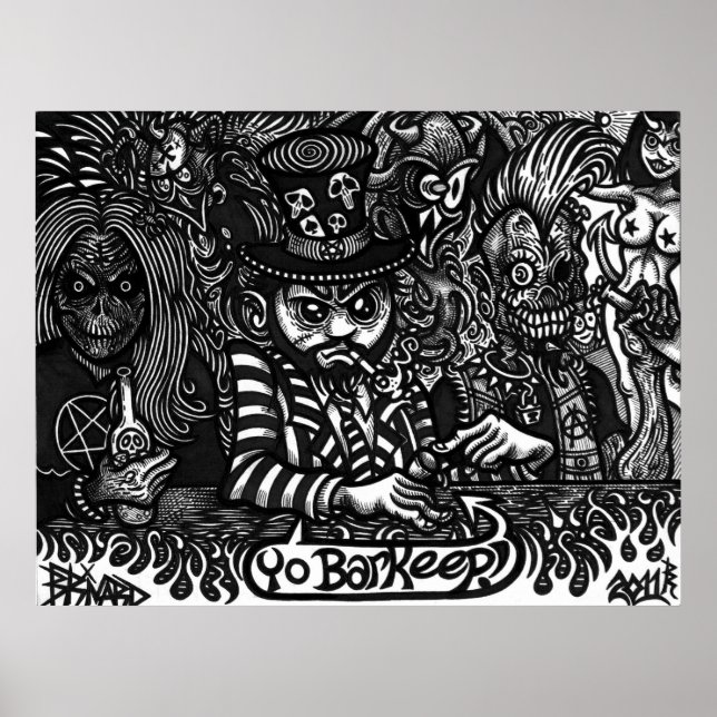 "Yo Barkeep!" Poster (Front)