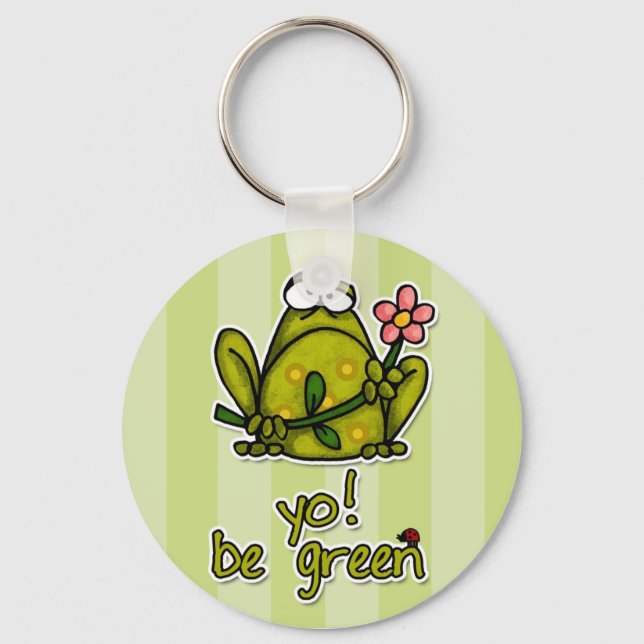 yo! be green keychain (Front)
