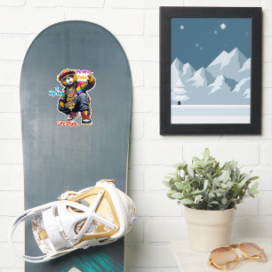 “Yo Bro!” Embrace the HipHop Lifestyle - Bear Rap Sticker