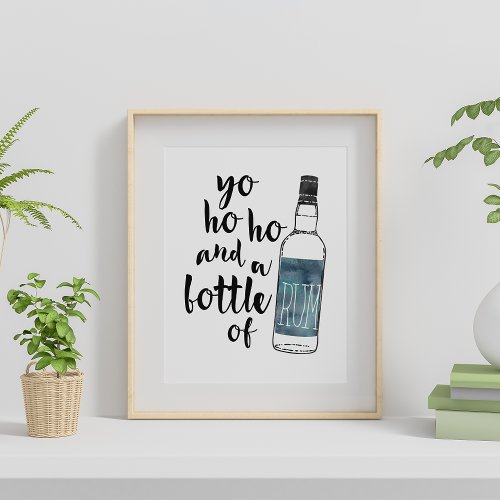 Yo Ho Ho Bottle of Rum  Art Print