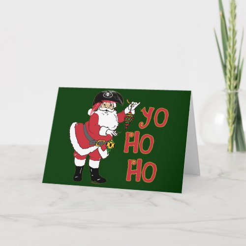 Yo Ho Ho Santa Card