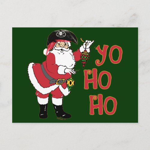 Yo Ho Ho Santa Postcard