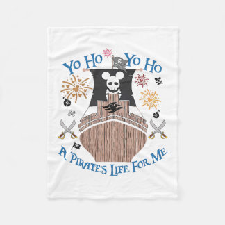 Yo Ho Pirate Cruise A Pirate's Life For Me Family Fleece Blanket