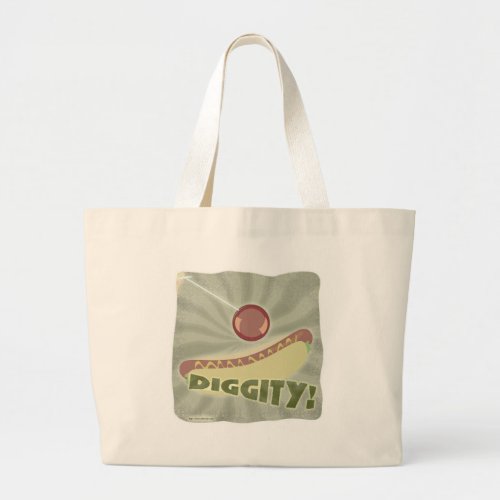 Yo Hot Diggity Dog Funny Lunchtime Motto Art Large Tote Bag