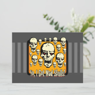 Yo I Got Mad Skulls Frame Gfx Gray Stripes Announcement