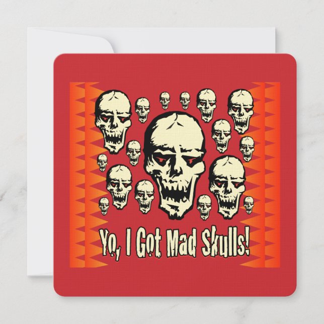 Yo I Got Mad Skulls Gfx BG-02 Square Card (Front)