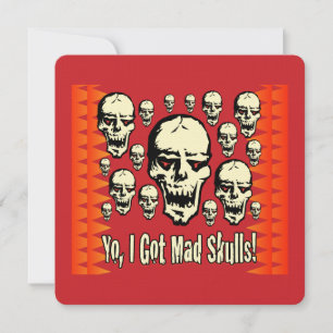 Yo I Got Mad Skulls Gfx BG-02 Square Card