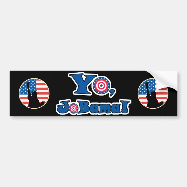 Yo Jobama (Obama), Statue Of Liberty Patriotic ... Bumper Sticker (Front)