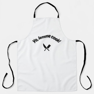 Yo, Lemme Cook Funny Apron for Men and Women