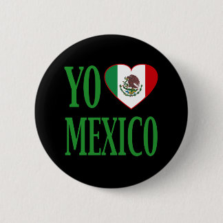 Yo Love Mexico (I love Mexico) with Flag Heart Button