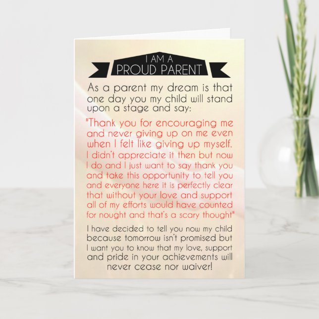 Yo Make Me So Proud Letterpress Thank You Card (Front)