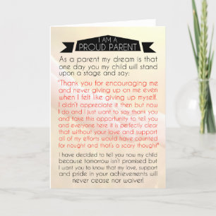 Yo Make Me So Proud Letterpress Thank You Card