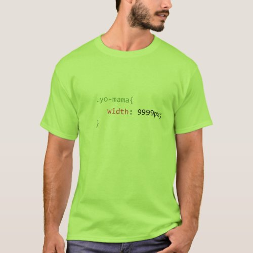 Yo_mama CSS geeky humor joke T_Shirt