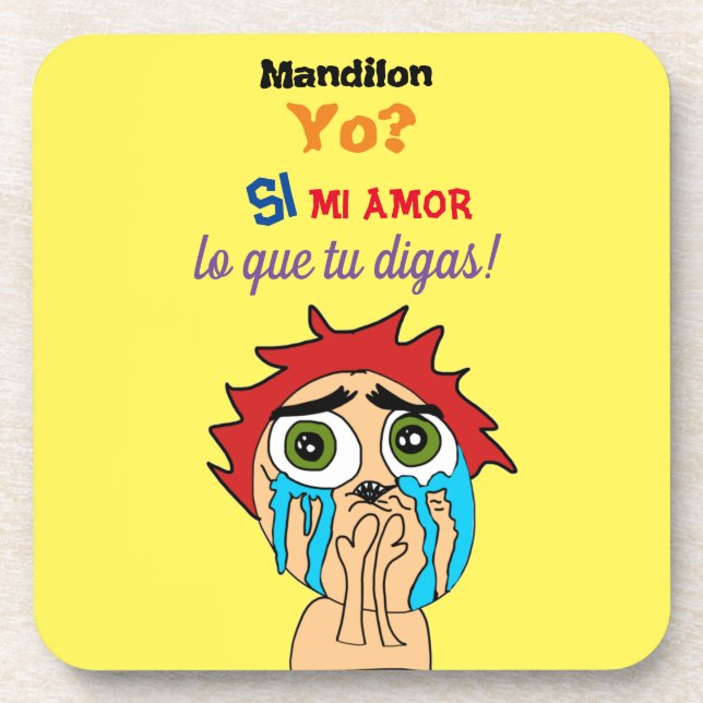 yo mandilon? beverage coaster (Front)