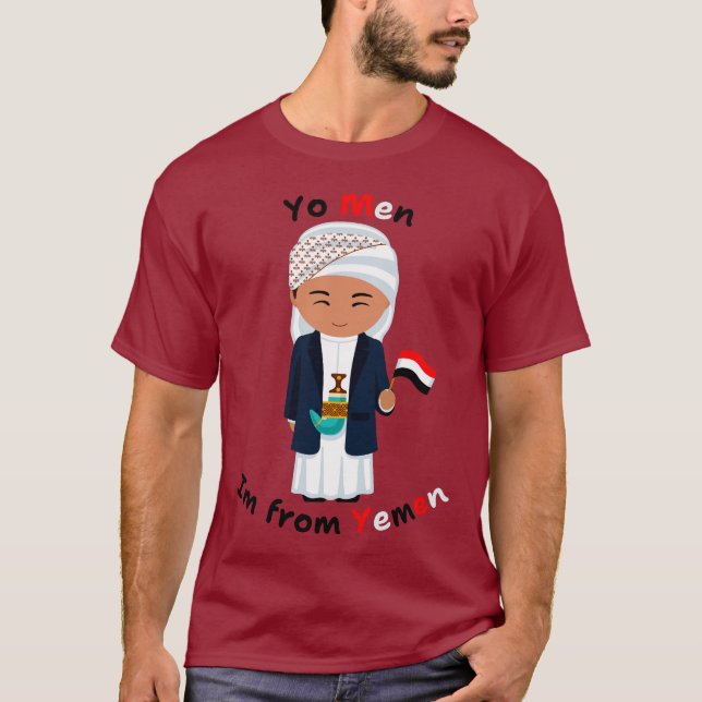 YO MEN - I'M From Yemen - Funny Humor T-Shirt (Front)
