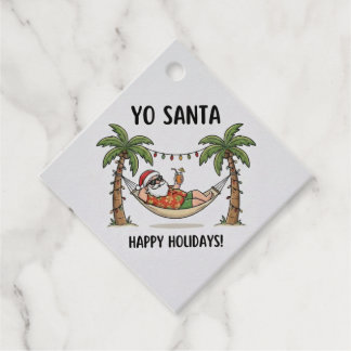 Yo Santa Funny Summer Christmas Happy Holidays Favor Tags