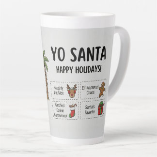 Yo Santa Funny Summer Christmas Happy Holidays Latte Mug