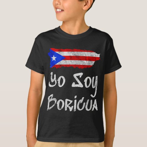 Yo Soy Boricua Gift Island of Puerto Rico Flag Tai T_Shirt
