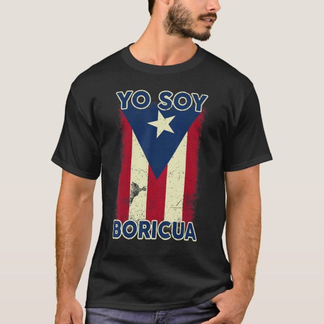 Yo Soy Boricua  I'm Puerto Rican Puerto Rico Flag T-Shirt (Front)