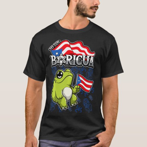 Yo Soy Boricua  Puerto Rico Animals  Coqui Frog  T_Shirt