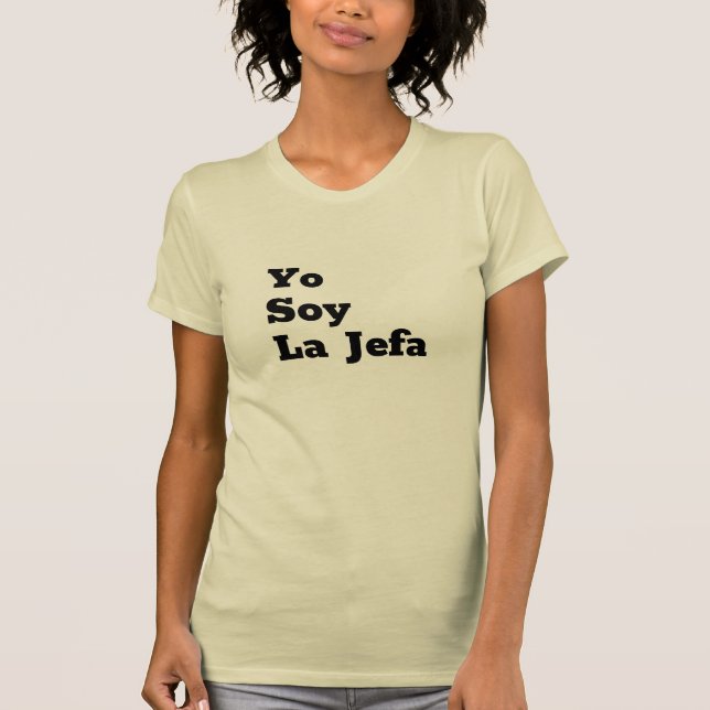 Yo Soy La Jefa/I'm the boss: Ringer T runs small T-Shirt (Front)