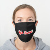 Yo Sweet Black Cotton Face Mask (Worn)