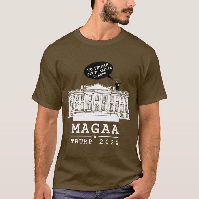 YO TRUMP 2024 MAGA Again T-Shirt (Front)