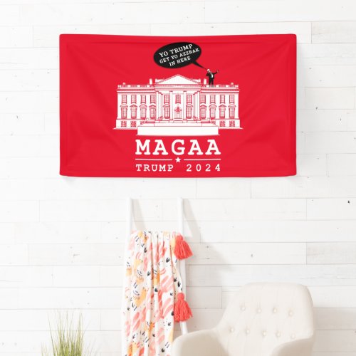  YO TRUMP _ WHITEHOUSE MAGA Again Banner