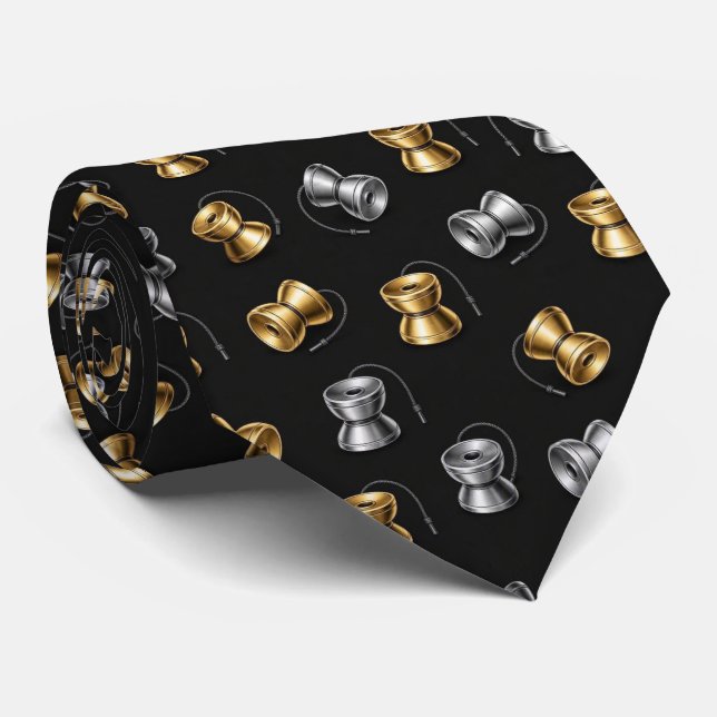 Yo-Yo Pattern Neck Tie (Rolled)