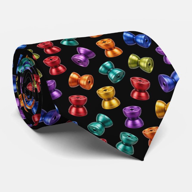Yo-Yo Pattern Neck Tie (Rolled)